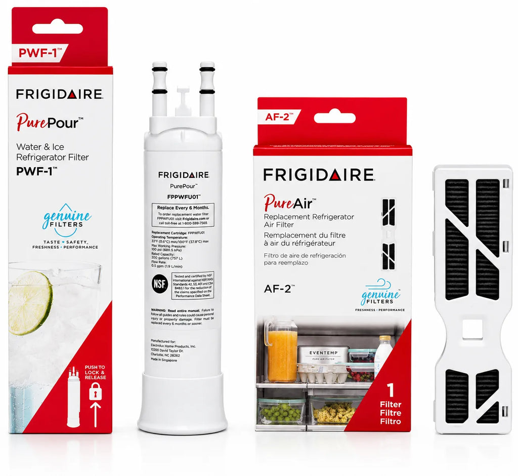 Frigidaire Genuine Refrigerator Filter Combo Pack – PWF-1 Water & RAF-2 Air Filter Frigidaire