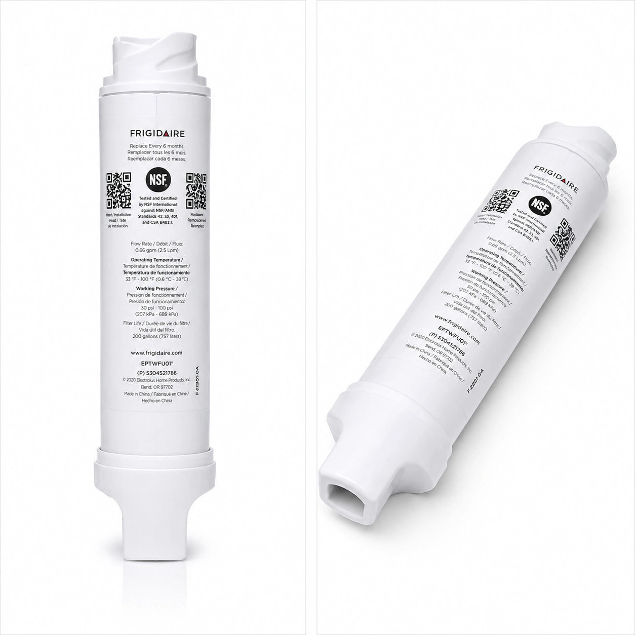 Frigidaire Genuine EPTWFU01 Refrigerator Water Filter Replacement Pack