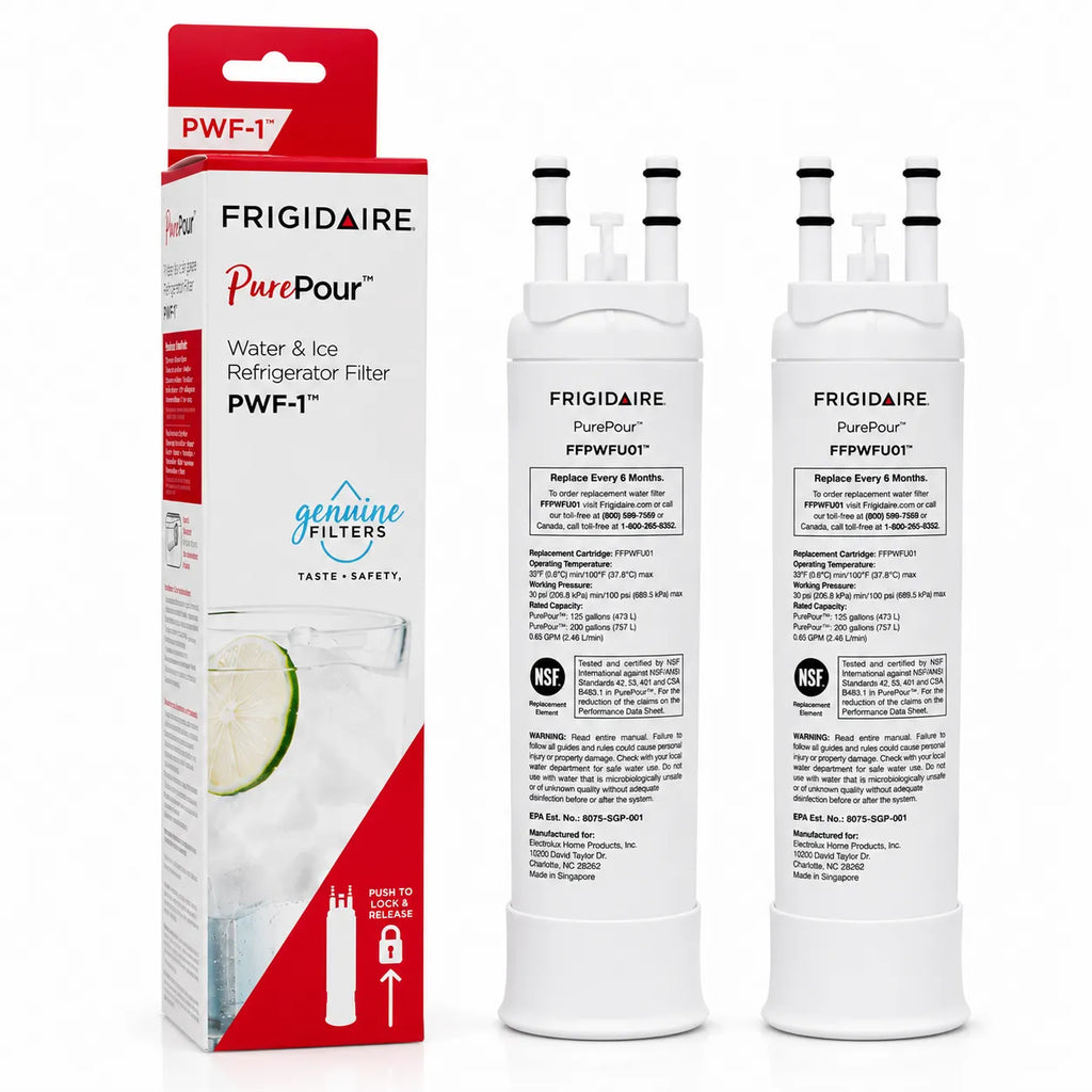 Frigidaire Genuine FPPWFU01 Refrigerator Water Filter Replacement Pack (PWF-1)